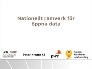Nationellt ramverk för öppna data