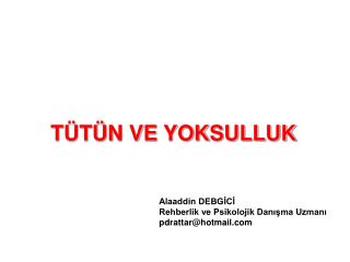 TÜTÜN VE YOKSULLUK