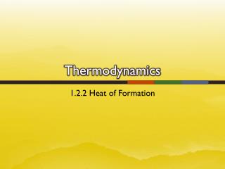 Thermodynamics