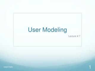 User Modeling