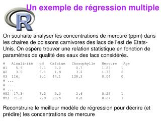 Un exemple de régression multiple