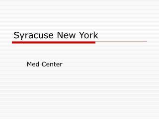 Syracuse New York
