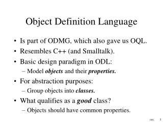 Object Definition Language