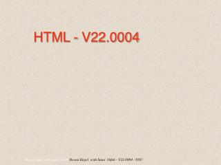 HTML - V22.0004