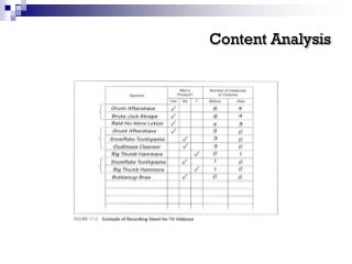 Content Analysis