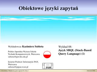 Obiektowe języki zapytań