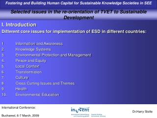Selected issues in the re-orientation of TVET to Sustainable Development