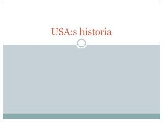 USA:s historia