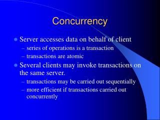 Concurrency