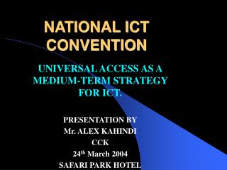 NATIONAL ICT CONVENTION