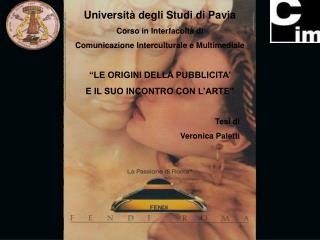 Università degli Studi di Pavia Corso in Interfacoltà di