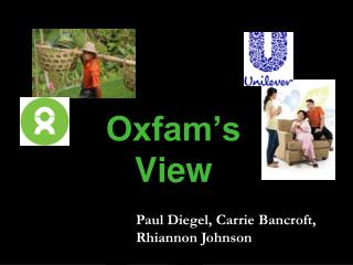 Oxfam’s View