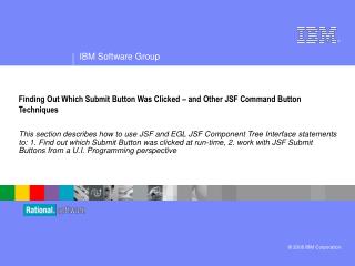 Finding Out Which Submit Button Was Clicked – and Other JSF Command Button Techniques