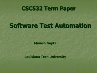CSC532 Term Paper