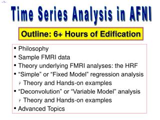 Time Series Analysis in AFNI