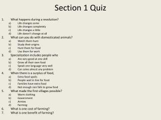 Section 1 Quiz