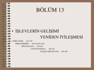 BÖLÜM 13