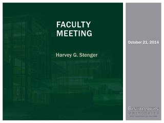 Faculty Meeting