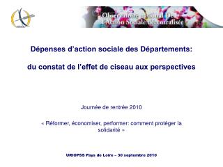 Dépenses d’action sociale des Départements: du constat de l’effet de ciseau aux perspectives