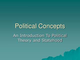 Political Concepts