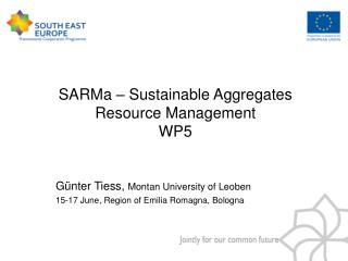 SARMa – Sustainable Aggregates Resource Management WP5