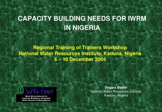 CAPACITY BUILDING NEEDS FOR IWRM IN NIGERIA