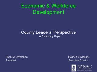 Economic &amp; Workforce Development