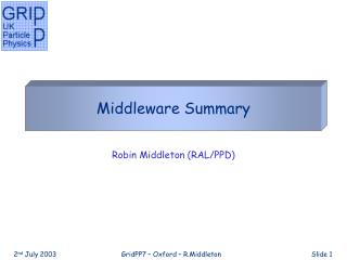 Middleware Summary