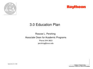 3.0 Education Plan