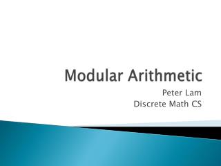 Modular Arithmetic