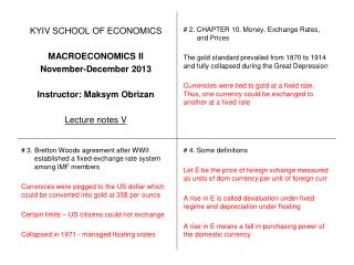 KYIV SCHOOL OF ECONOMICS MACROECONOMICS II November-December 2013 Instructor: Maksym Obrizan