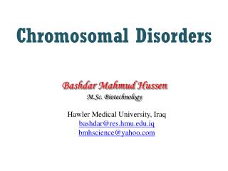 Chromosomal Disorders