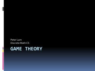 Game Theory