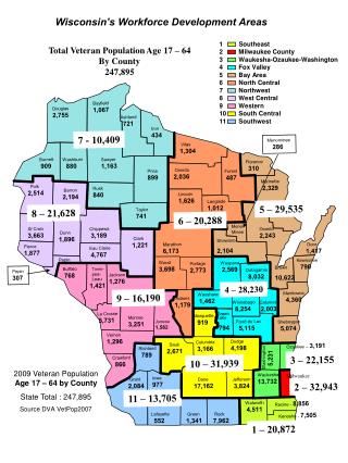 1 Southeast 2 Milwaukee County 3 Waukesha-Ozaukee-Washington