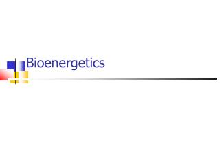 Bioenergetics