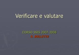 Verificare e valutare