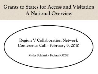 Grants to States for Access and Visitation A National Overview