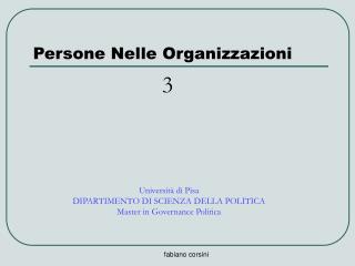 Persone Nelle Organizzazioni