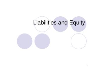 Liabilities and Equity