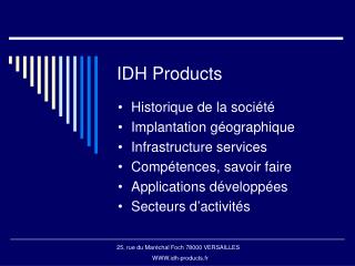 IDH Products