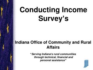 Conducting Income Survey’s