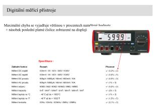 Digitální měřící přístroje