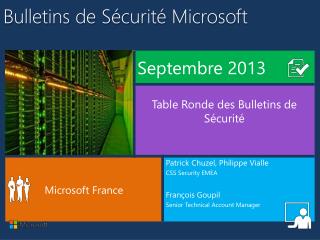 Bulletins de Sécurité Microsoft