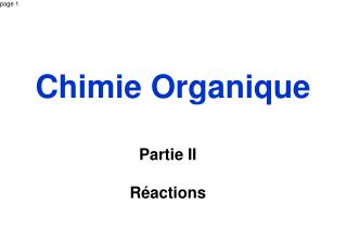 Chimie Organique