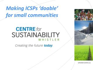 Making ICSPs ‘doable’ for small communities