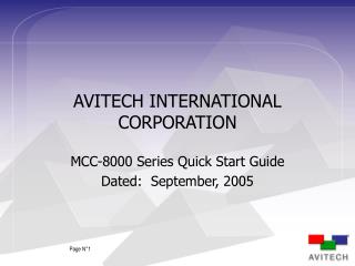 AVITECH INTERNATIONAL CORPORATION