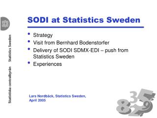 SODI at Statistics Sweden