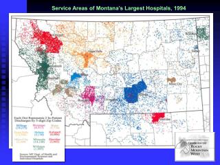 Service Areas of Montana’s Largest Hospitals, 1994