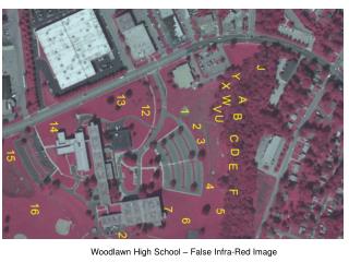 Woodlawn High School – False Infra-Red Image