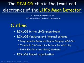 The DIALOG chip in the front-end electronics of the LHCb Muon Detector